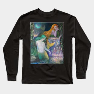 The Mermaids Under a Whirpool Moon Long Sleeve T-Shirt